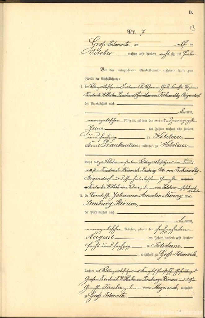 Akt małżeństwa, AP we Wrocławiu, sygn. 82/1400/0/2/14