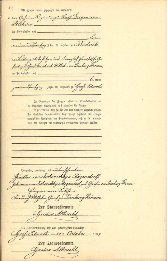 Akt małżeństwa, AP we Wrocławiu, sygn. 82/1400/0/2/14