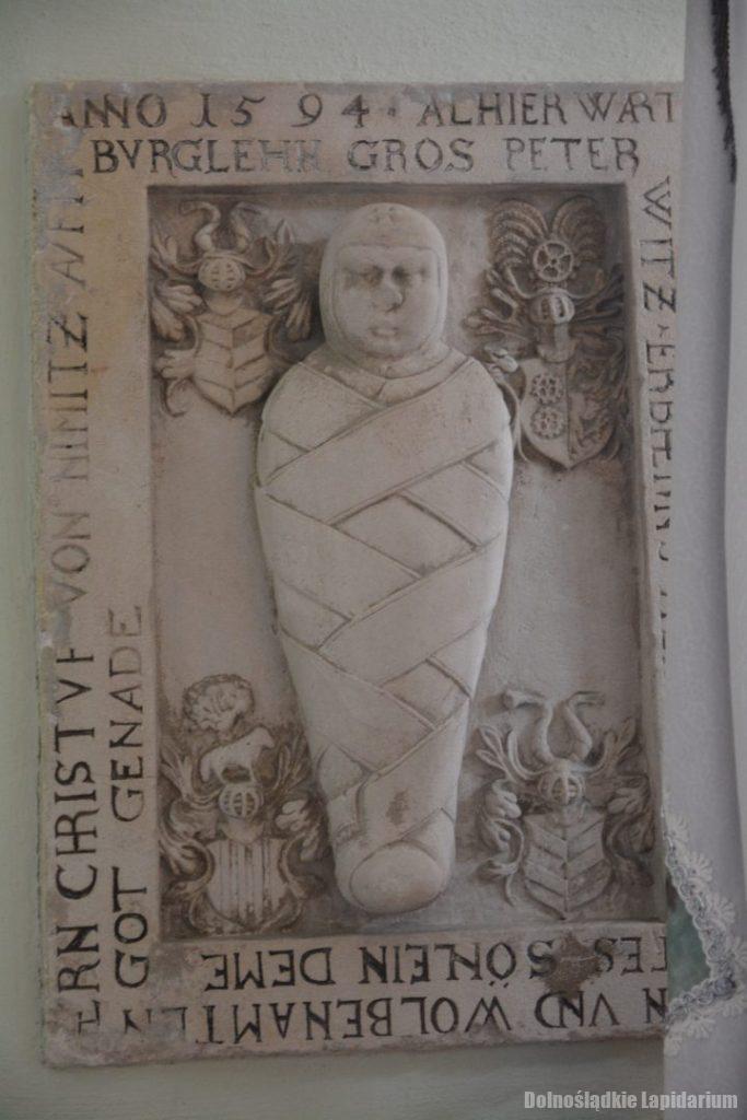 Piotrowice średzkie, kościół św. Katarzyny, płyta nagrobna Christufa von Niemitz