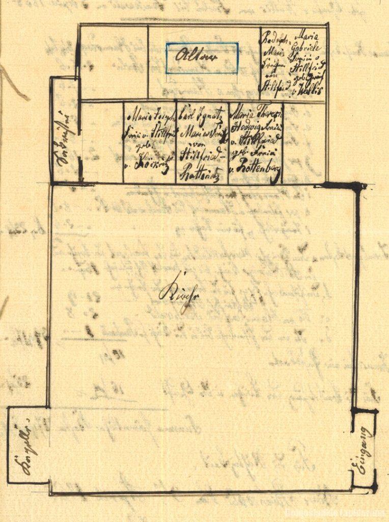 Plan kościoła w Bukowinie Bobrzańskiej, Archiwum Państwowe we Wrocławiu, sygn. 82/156/0/7/616
